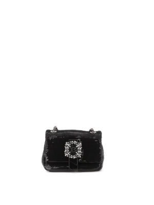 ERMANNO SCERVINO: cross body bags - Embellished black sequined bag