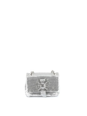 ERMANNO SCERVINO: cross body bags - Embellished silver sequined bag
