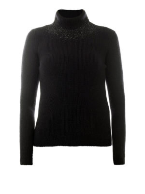 ERMANNO SCERVINO: Cuellos altos y polos - Suéter Con Cuello Alto - Negro