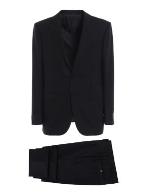 ERMENEGILDO ZEGNA: completi da sera - Completo due pezzi nero in fresco di lana
