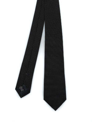 ERMENEGILDO ZEGNA: cravatte e papillion - Elegante cravatta nera in seta