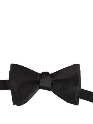 ERMENEGILDO ZEGNA: cravatte e papillion - Papillon nero in raso di seta