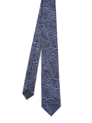 ERMENEGILDO ZEGNA: cravatte e papillion - Cravatta in seta con fantasia floreale