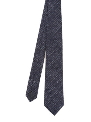 ERMENEGILDO ZEGNA: cravatte e papillion - Cravatta in seta melange blu