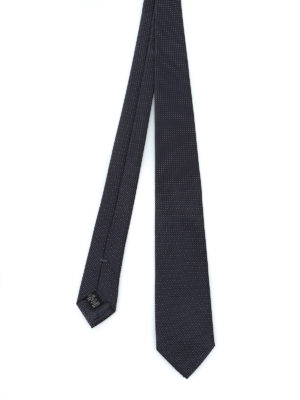 ERMENEGILDO ZEGNA: cravatte e papillion - Elegante cravatta antracite in seta