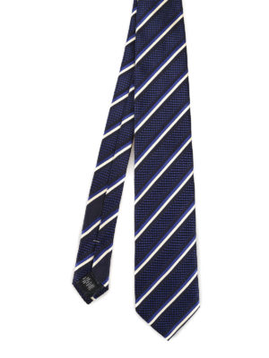 ERMENEGILDO ZEGNA: cravatte e papillion - Cravatta in seta a righe stile college