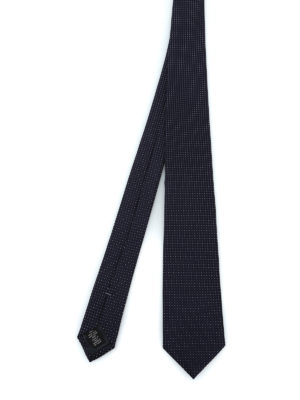 ERMENEGILDO ZEGNA: cravatte e papillion - Elegante cravatta in seta blu scuro