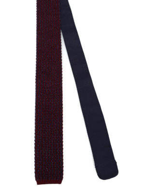 ERMENEGILDO ZEGNA: cravatte e papillion - Cravatta Duo in maglia e seta bicolore