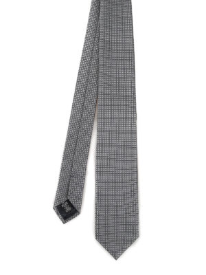 ERMENEGILDO ZEGNA: cravatte e papillion - Cravatta in seta con mini fantasia geometrica