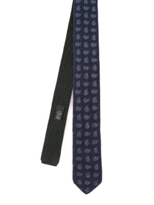 ERMENEGILDO ZEGNA: cravatte e papillion - Cravatta con stampa pavone in maglia di seta