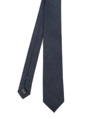 ERMENEGILDO ZEGNA: ties & bow ties - Powder blue floral wool tie