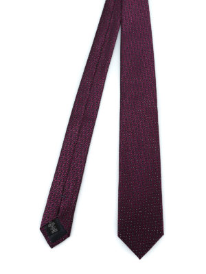 ERMENEGILDO ZEGNA: cravatte e papillion - Cravatta in seta lucida jacquard viola