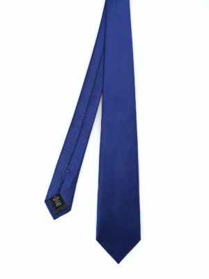 ERMENEGILDO ZEGNA: cravatte e papillion - Cravatta in seta blu royal