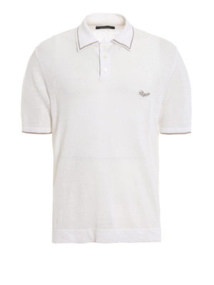 ERMENEGILDO ZEGNA: maglia a collo alto e polo - Polo in filato di lino e cotone