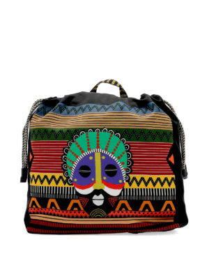 ETRO: zaini - Zaino in nylon con dettaglio ricamato