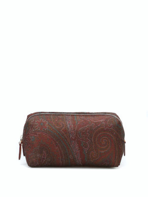 ETRO: custodie e cover - Piccolo beauty case in nylon stampa Paisley