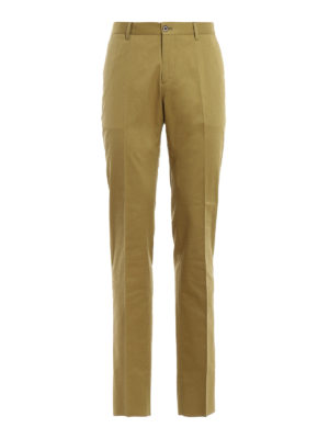 ETRO: pantaloni casual - Pantaloni slim in cotone verde acido