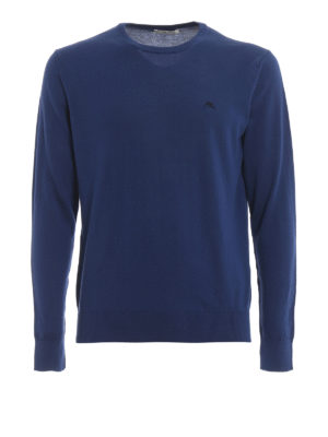 ETRO: maglia collo rotondo - Maglione girocollo in cotone blu