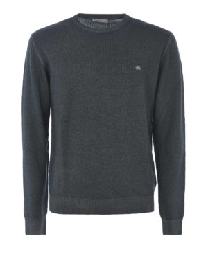 ETRO: maglia collo rotondo - Girocollo in lana grigio scuro mélange
