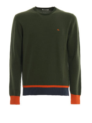 ETRO: crew necks - Contrasting edges wool and cashmere jumper