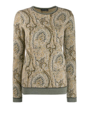 ETRO: crew necks - Paisley motif wool sweater
