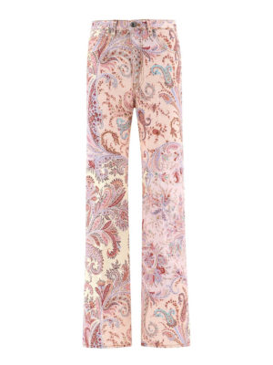 ETRO: flared jeans - Paisley print flared jeans