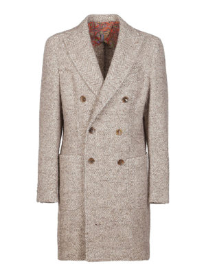 ETRO: cappotti al ginocchio - Cappotto doppio petto misto mohair e alpaca