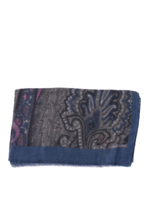 ETRO: sciarpe e foulard - Sciarpa motivo Paisley con bordi sfrangiati