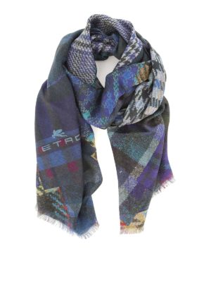 ETRO: scarves - Houndstooth patterned scarf