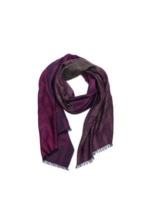 ETRO: sciarpe e foulard - Sciarpa in viscosa con logo jacquard