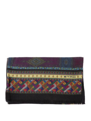 ETRO: sciarpe e foulard - Sciarpa multicolore in misto lana