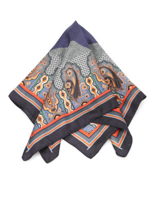 ETRO: sciarpe e foulard - Pochette in seta stampa paisley