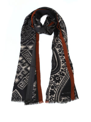 ETRO: sciarpe e foulard - Sciarpa in lana e yack Shaal Nur