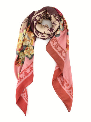 ETRO: sciarpe e foulard - Sciarpa in lana e seta con motivo floreale