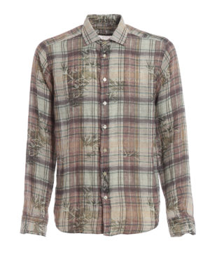 ETRO: camicie - Camicia in cotone a quadri con fiori