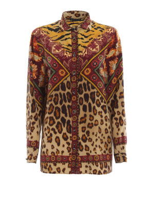 ETRO: Camisas - Camisa - Estampado Animalier
