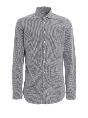 ETRO: shirts - Logo lettering check shirt