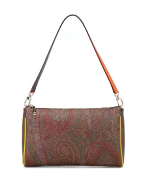 ETRO: borse a spalla - Borsa a spalla in Paisley con bordi colorati