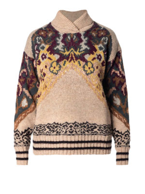 ETRO: Cuellos altos y polos - Suéter Con Cuello Alto - De Flores