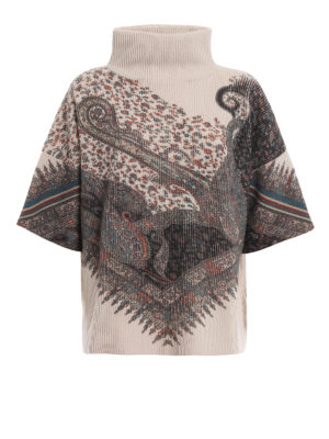 ETRO: Cuellos altos y polos - Suéter Con Cuello Alto - Estampado
