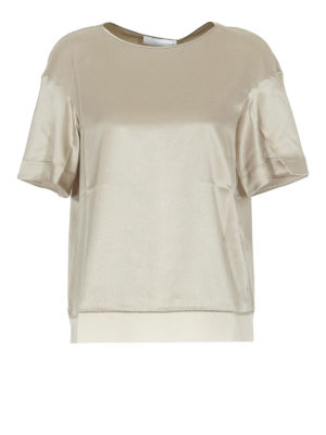 FABIANA FILIPPI: blouses - Embellished hem satin blouse