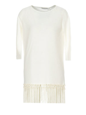 FABIANA FILIPPI: boat necks - Fringed long sweater