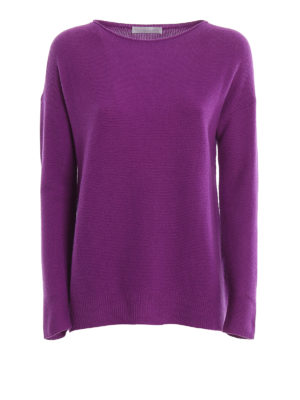 FABIANA FILIPPI: boat necks - Lynx stitch knit wool blend sweater
