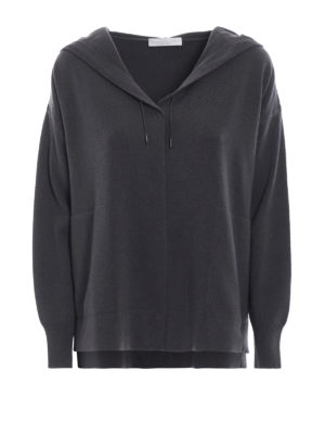 FABIANA FILIPPI: cardigan - Cardigan con cappuccio in misto cashmere seta
