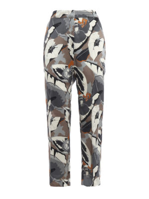 FABIANA FILIPPI: pantaloni casual - Pantaloni crop in seta stampata multicolor