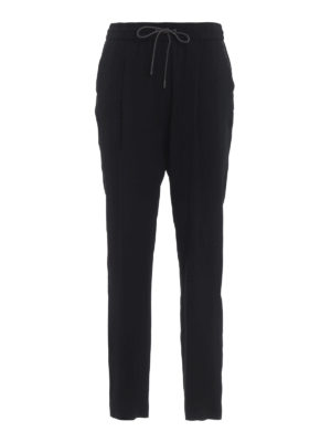 FABIANA FILIPPI: pantaloni casual - Pantaloni Spello neri in misto seta