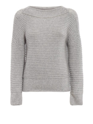 FABIANA FILIPPI: maglia collo rotondo - Girocollo in merino ghiaccio con punto luce