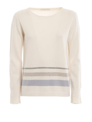 FABIANA FILIPPI: Suéteres con cuello pico - Suéter Cuello Redondo - Blanco