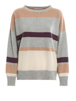 FABIANA FILIPPI: crew necks - Striped wool blend sweater
