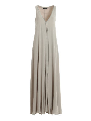 FABIANA FILIPPI: evening dresses - Monili V-neck silk dress